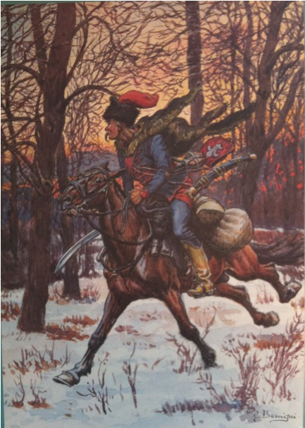 Planche : Hussard de Rattky 1725