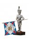 Figurine : porte-drapeaux de la légion de la Vistule, 2e régiment, drapeau 1800-1813
